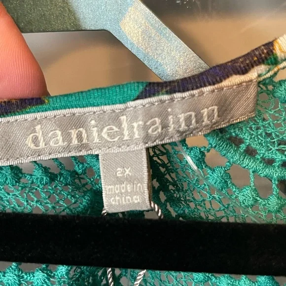 Daniel Rainn Decorative Lace Tank - Sizes 1X & 2X - Picture 2 of 5